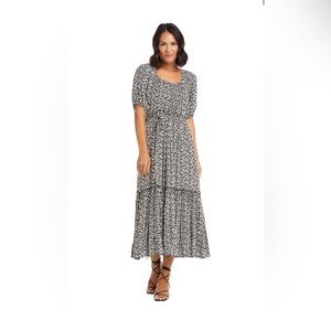 NWT Karen Kane puff sleeve floral maxi dress (size small)